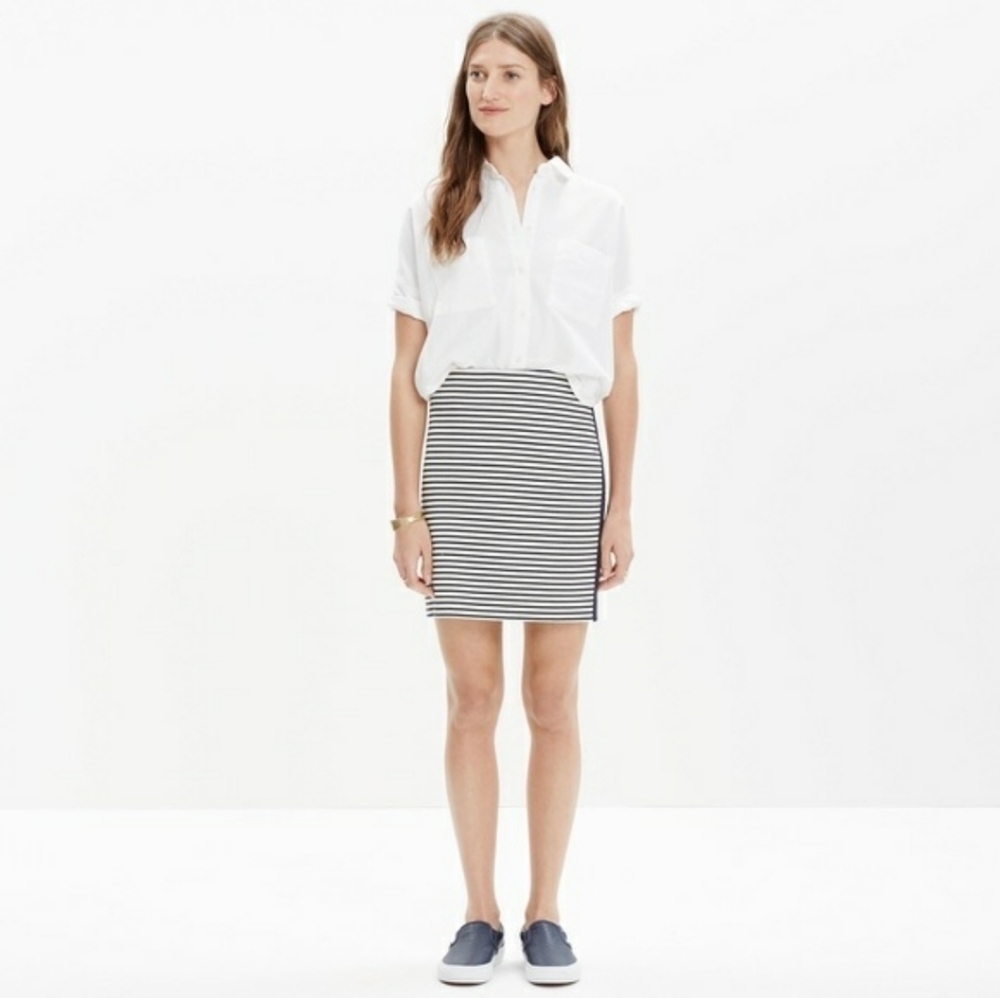 MADEWELL Striped Stretch Skirt Size M